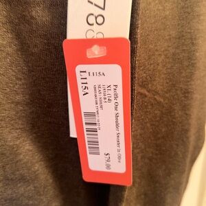 Olive One Shoulder Sweater